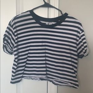 Striped cropped top
